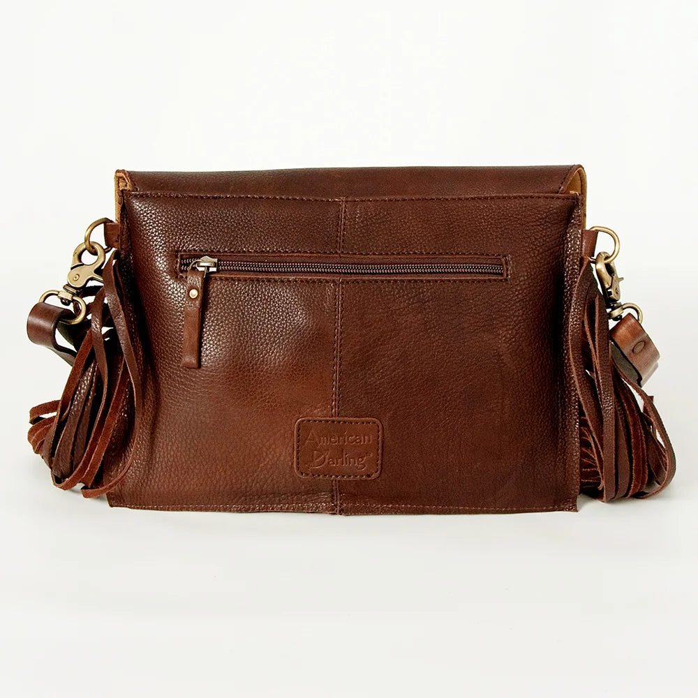 American Darling Hand Tooled Fringe Crossbody