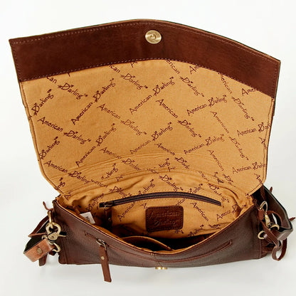 American Darling Hand Tooled Fringe Crossbody