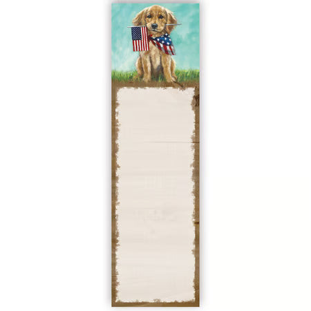 Primatives By Kathy List Pad Patriotic Pup