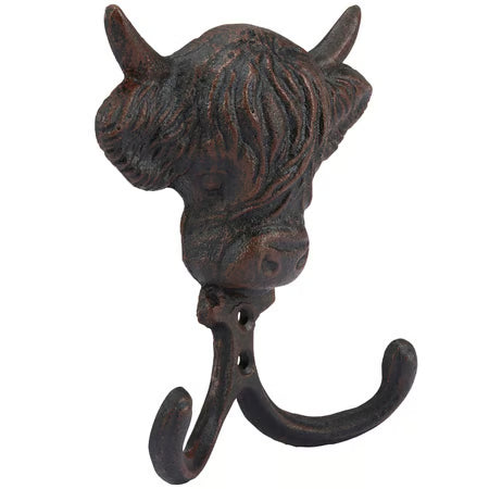 Primatives By Kathy Wall Hook Highland Cow