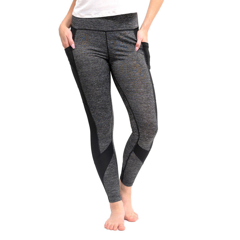 Fitkicks Crossover Colorblocked Leggings Gray