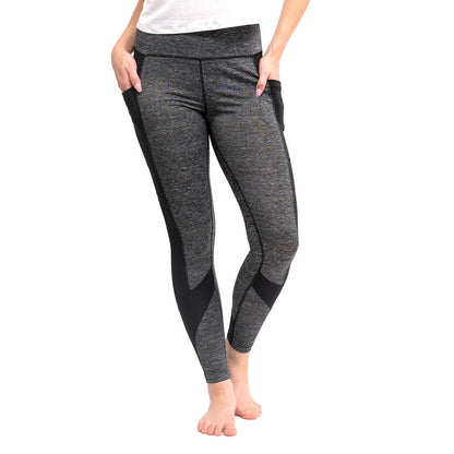 Fitkicks Crossover Colorblocked Leggings Gray