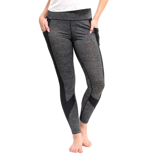 Fitkicks Crossover Colorblocked Leggings Gray