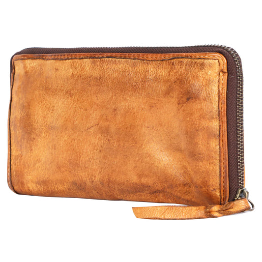 Nevermind Leather Zip Wallet Tan