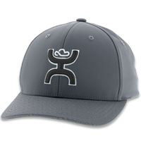 Hooey Grey/Grey White Logo Flexfit Hat