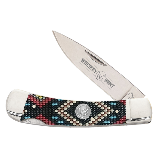 Whiskey Bent Acrylic Black Diamond Bead Lock Blade