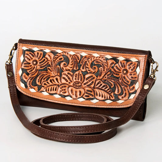 American Darling Western Floral Hand Tooled Wallet