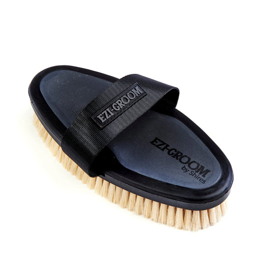 Ezi-Groom Grip Body Brush with Goat Hair
