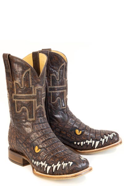 Tin Haul Al O'Gator/Don't Cross A Gator Sole Boots