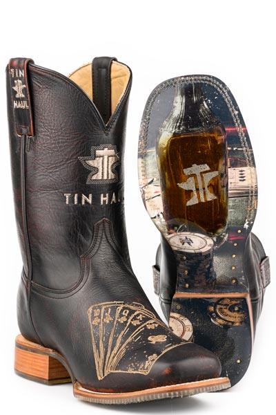 Tin Haul Royal Flush Gambling Sole Boots