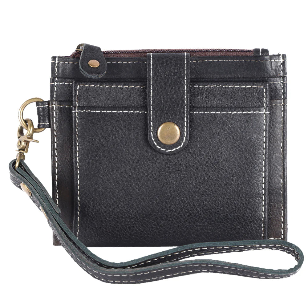 Nevermind Leather Card Holder Black