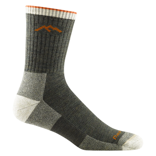 Darn Tough Men's Hiker Micro Crew Midweight Cushion Hiking Sock Olive