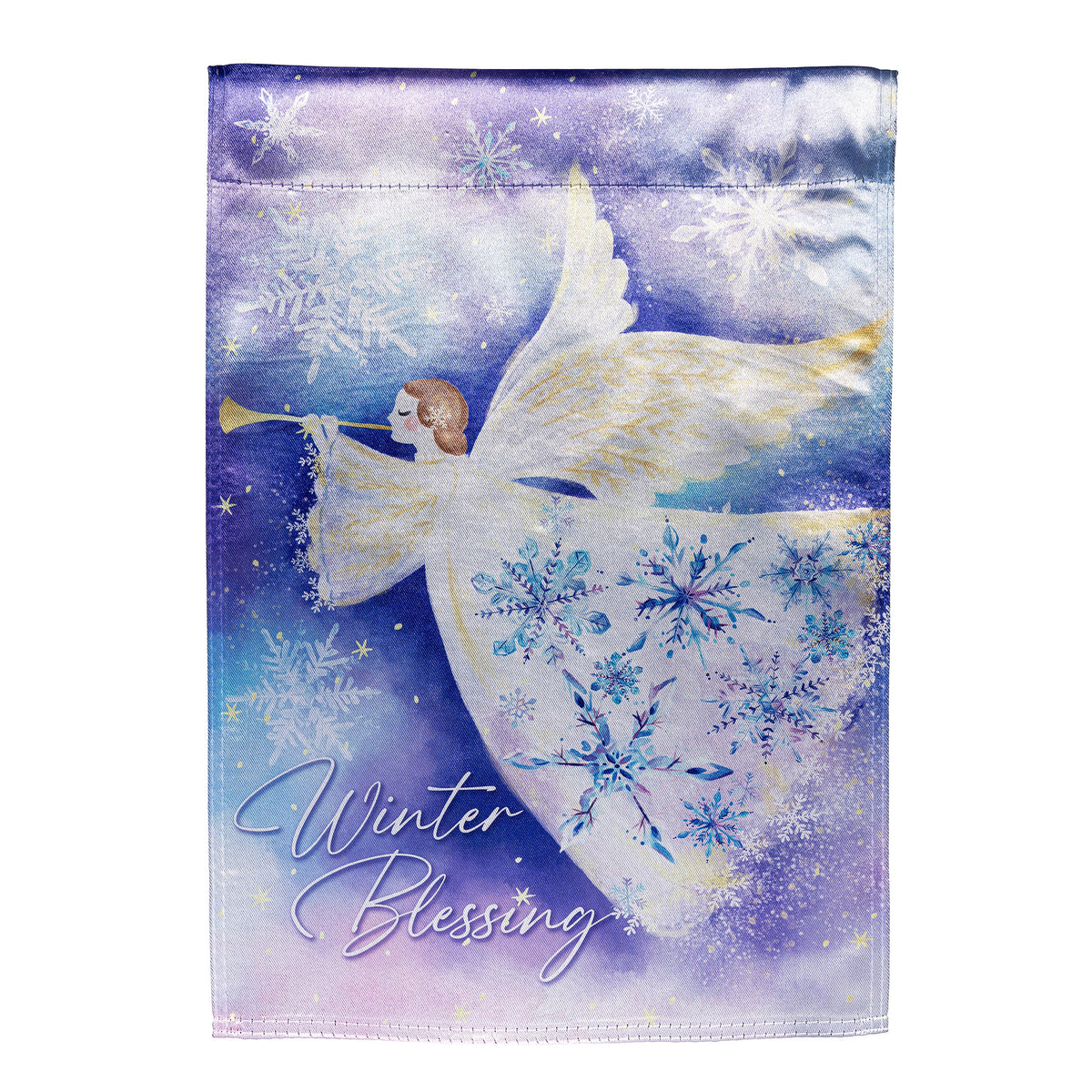 Evergreen Season To Sparkle Angel Lustre Garden Flag