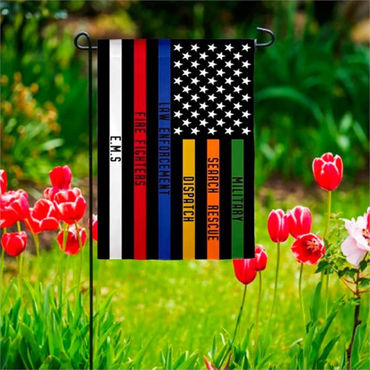 Evergreen Responders Thin Line Garden Flag