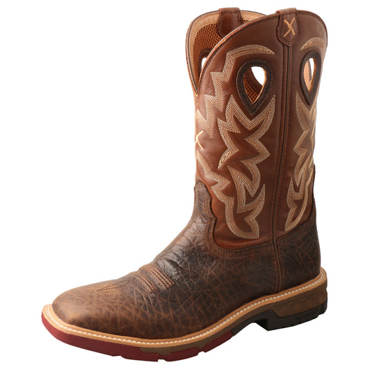 Twisted X Lite Work Smoky Chocolate Spice Waterproof EH