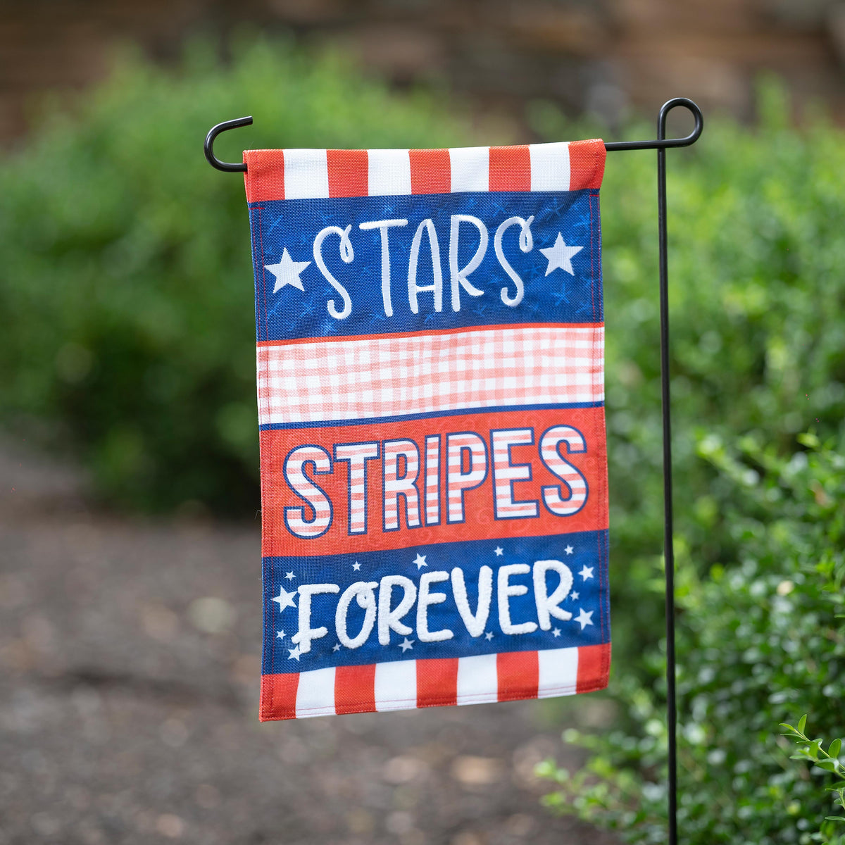Evergreen Stars and Stripes Forever Garden Flag