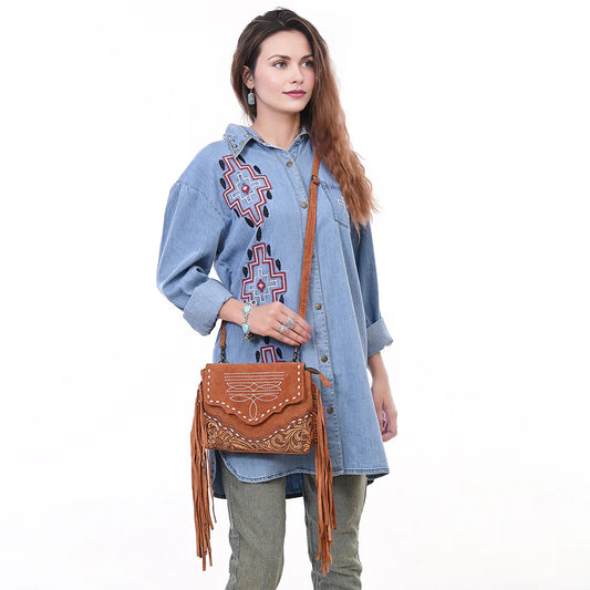 American Darling Toebug Tooled Crossbody