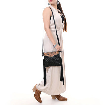 American Darling Quilted Fringe Crossbody Bag