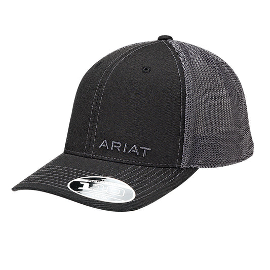 Ariat Mens FF110 Offset Black Ball Cap