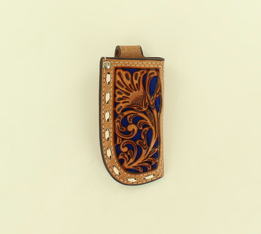 Nocona Small Tooled Leather Knife Sheath