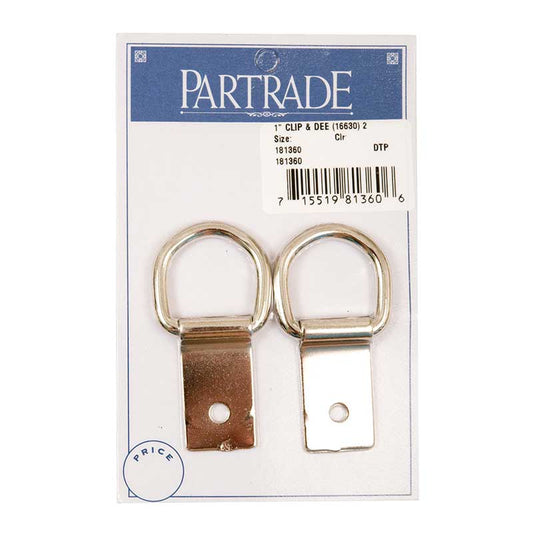 Partrade Nickle Plated Clip and Dee 2 Pack