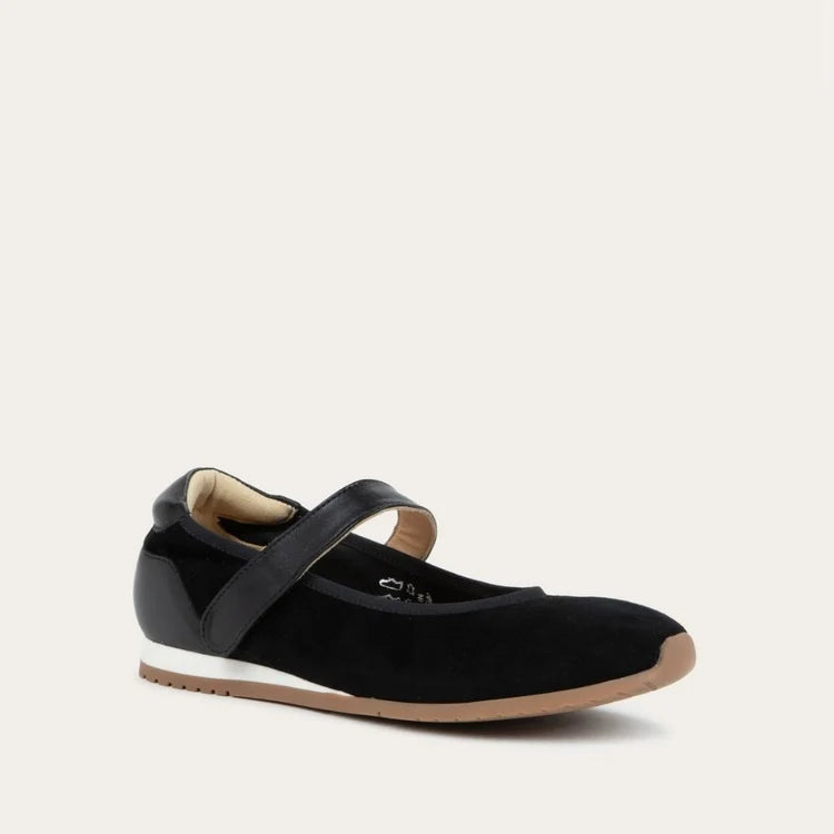 Naot Pure Black Noir Suede Combo