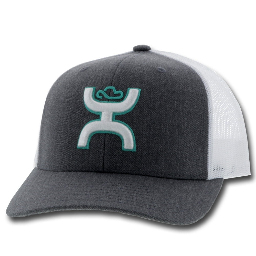 Hooey Charcoal/Grey White Logo Hat