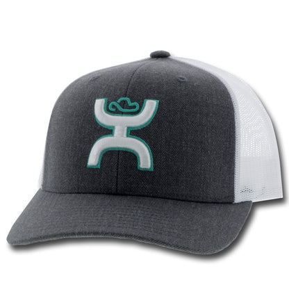 Hooey Charcoal/Grey White Logo Hat