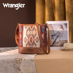 Montana West Wrangler Aztec Distressed Print Dual Sided Print CC Crossbody