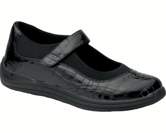 Drew Rose Black Croc