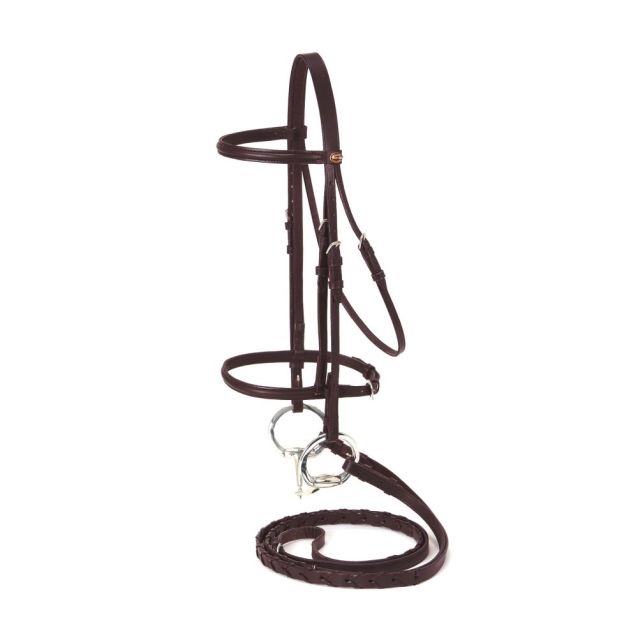Tough 1 Raised Snaffle Bridle Brown