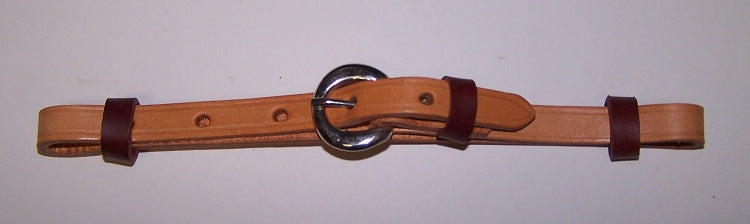 HR 5/8" Leather Curb Strap Natural