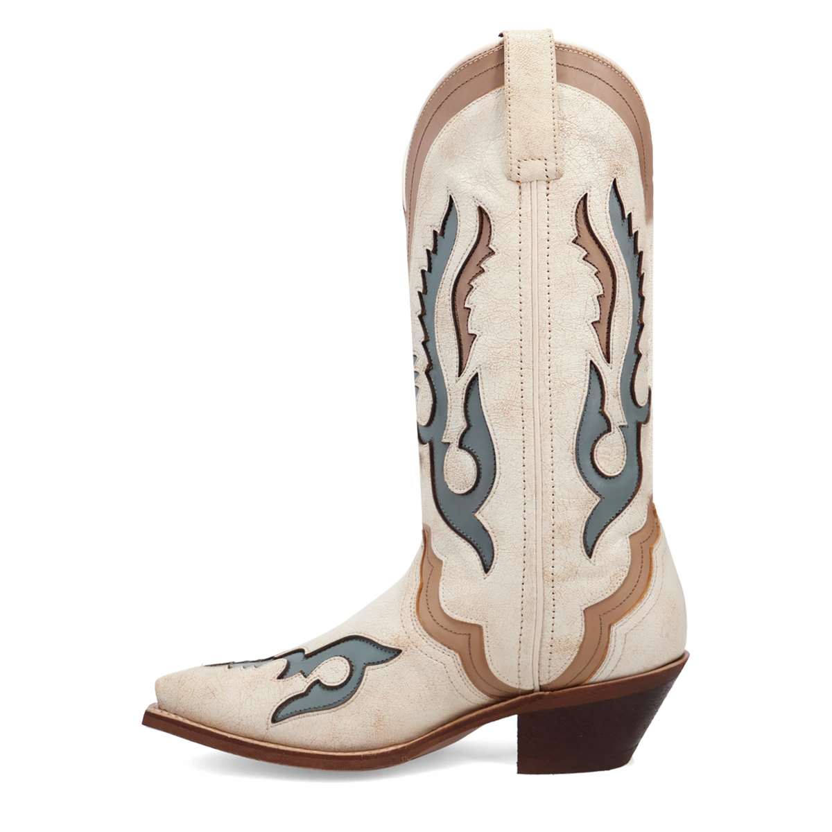Laredo Honky Tonk Halo Leather Boot Off White