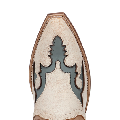 Laredo Honky Tonk Halo Leather Boot Off White