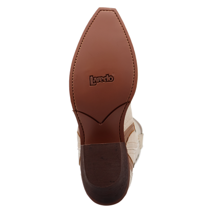Laredo Honky Tonk Halo Leather Boot Off White