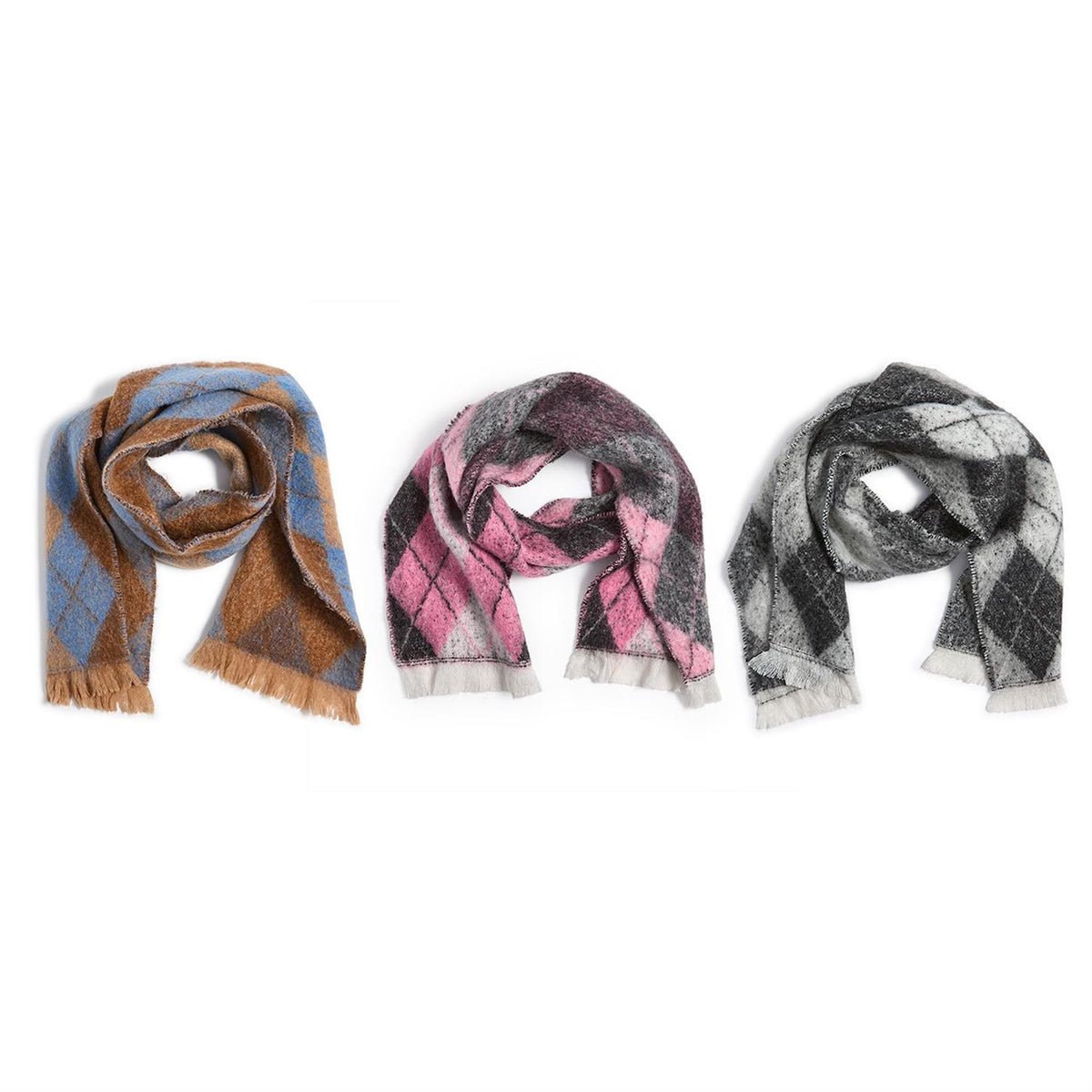 Two's Company Argyle Scarf