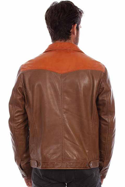 Scully Full Zip Saddle Tan Yoke/Brown