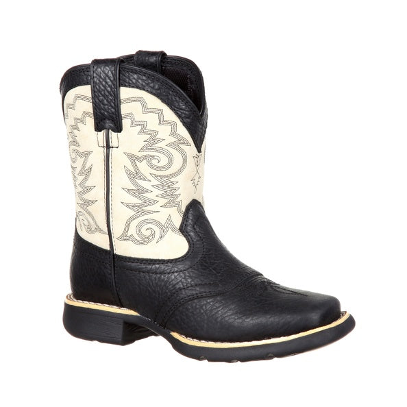 Durango Lil Rebel Black/Cream Square Toe