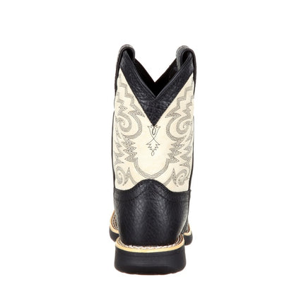 Durango Lil Rebel Black/Cream Square Toe