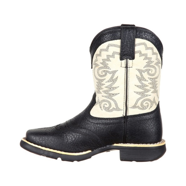 Durango Lil Rebel Black/Cream Square Toe