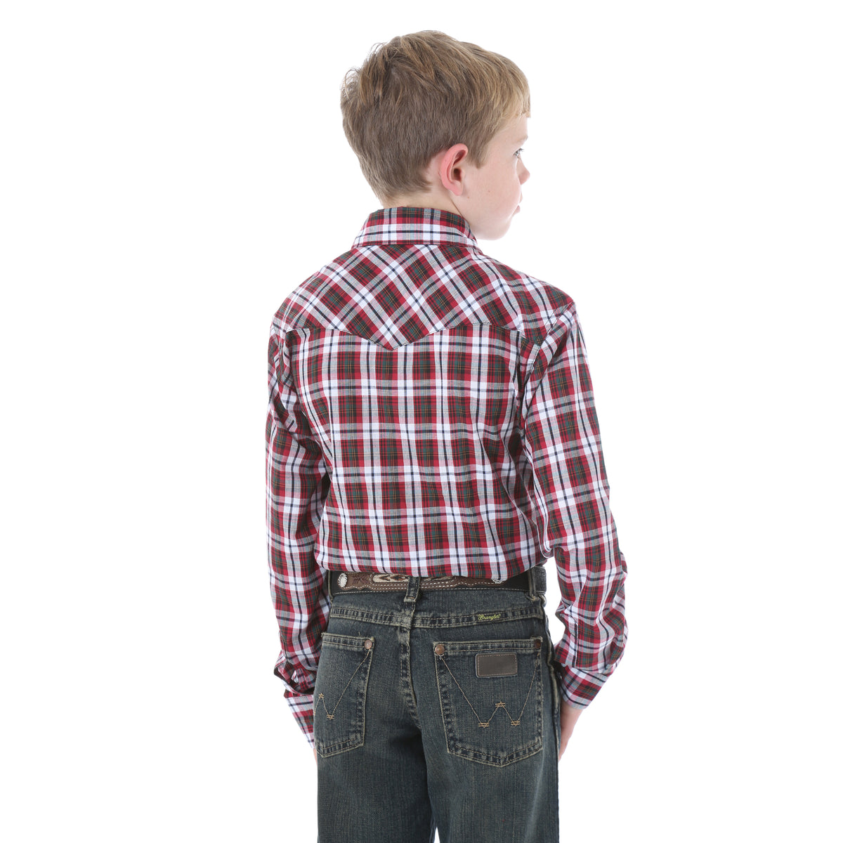 Wrangler Kids Assorted Plaid Snap