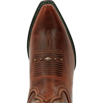 Durango Crush Brown/Turquoise Piping Snip Toe