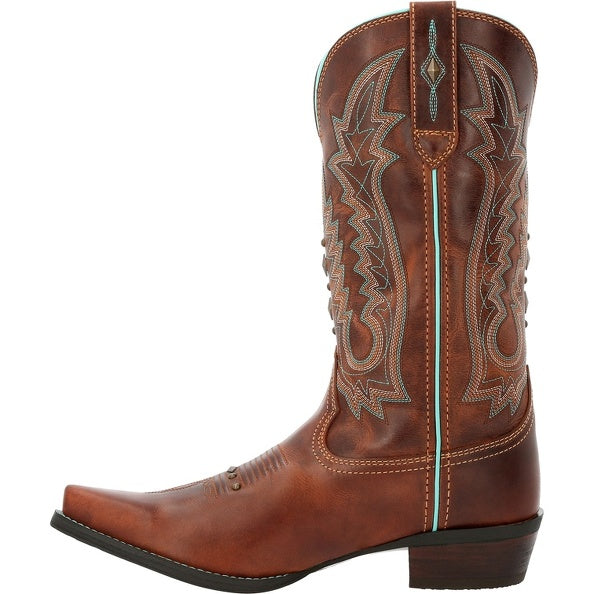 Durango Crush Brown/Turquoise Piping Snip Toe