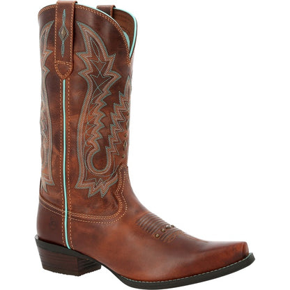 Durango Crush Brown/Turquoise Piping Snip Toe
