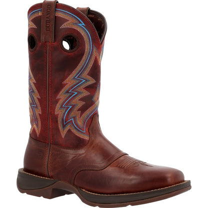 Durango Rebel Brown/Saddle Vamp Teal Stitch