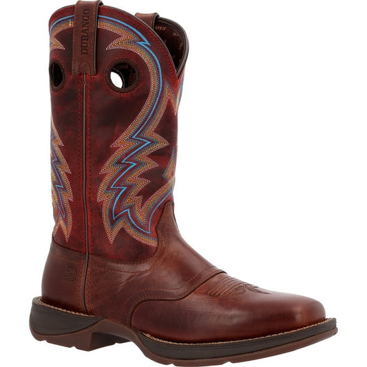 Durango Rebel Brown/Saddle Vamp Teal Stitch