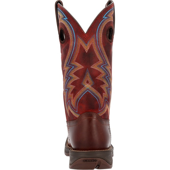 Durango Rebel Brown/Saddle Vamp Teal Stitch