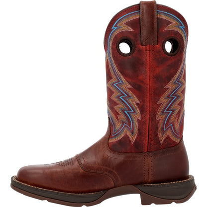 Durango Rebel Brown/Saddle Vamp Teal Stitch