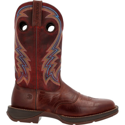 Durango Rebel Brown/Saddle Vamp Teal Stitch