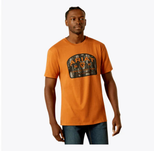 Ariat Underlands Camo Badge Adobe Short Sleeve T-Shirt